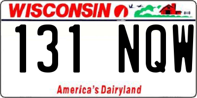 WI license plate 131NQW