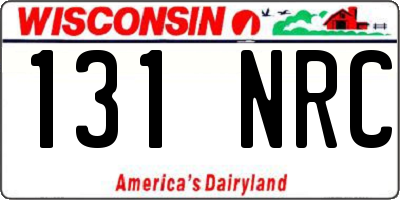 WI license plate 131NRC