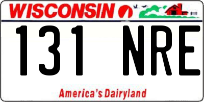 WI license plate 131NRE