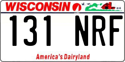 WI license plate 131NRF