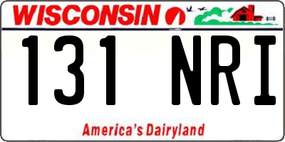 WI license plate 131NRI