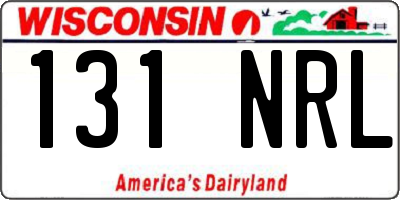 WI license plate 131NRL