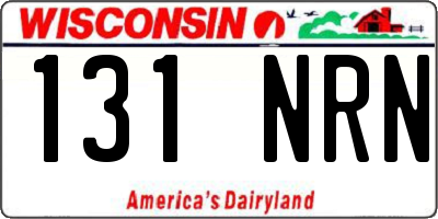 WI license plate 131NRN