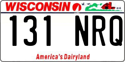WI license plate 131NRQ
