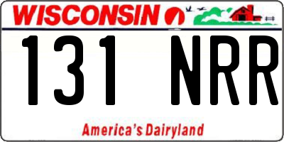 WI license plate 131NRR