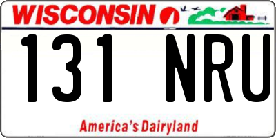 WI license plate 131NRU