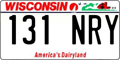WI license plate 131NRY