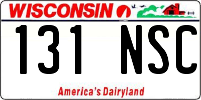 WI license plate 131NSC