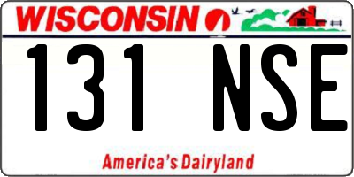 WI license plate 131NSE