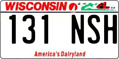 WI license plate 131NSH