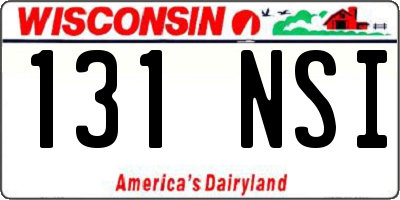 WI license plate 131NSI