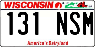WI license plate 131NSM