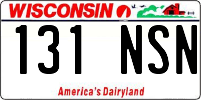 WI license plate 131NSN