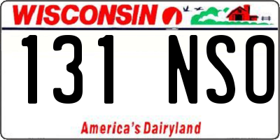 WI license plate 131NSO