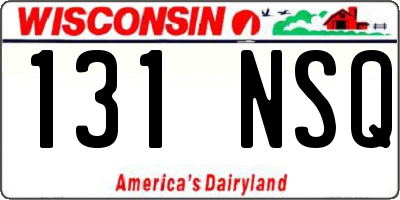 WI license plate 131NSQ