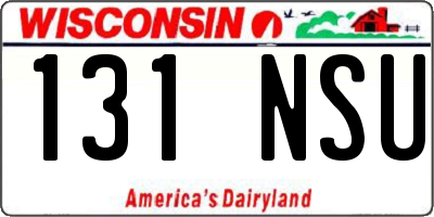 WI license plate 131NSU