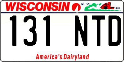 WI license plate 131NTD