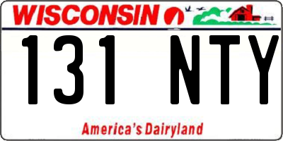 WI license plate 131NTY