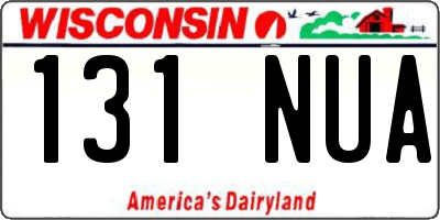 WI license plate 131NUA