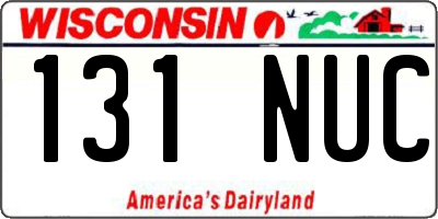 WI license plate 131NUC