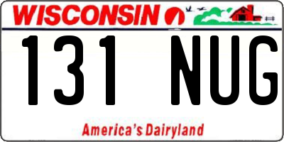 WI license plate 131NUG