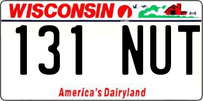 WI license plate 131NUT
