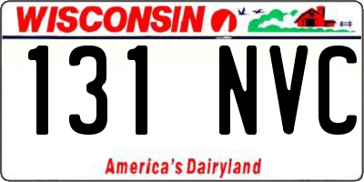 WI license plate 131NVC