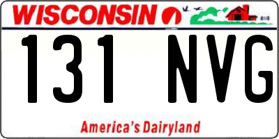 WI license plate 131NVG