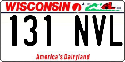 WI license plate 131NVL