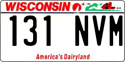 WI license plate 131NVM