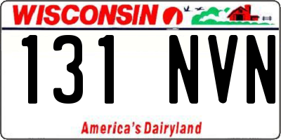 WI license plate 131NVN