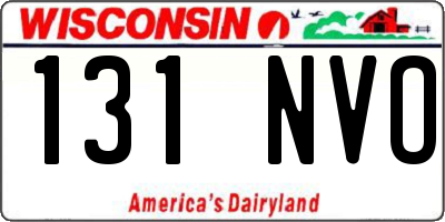 WI license plate 131NVO