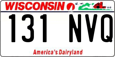 WI license plate 131NVQ