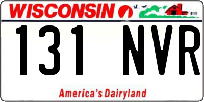 WI license plate 131NVR