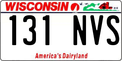 WI license plate 131NVS