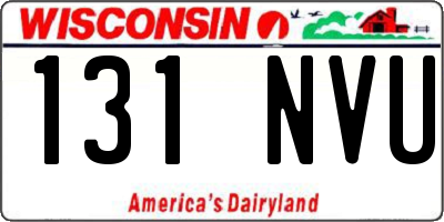 WI license plate 131NVU