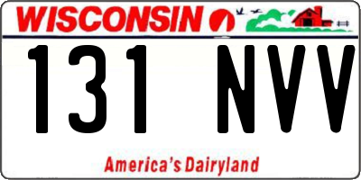 WI license plate 131NVV
