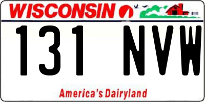 WI license plate 131NVW