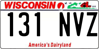 WI license plate 131NVZ