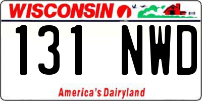 WI license plate 131NWD