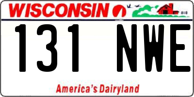 WI license plate 131NWE
