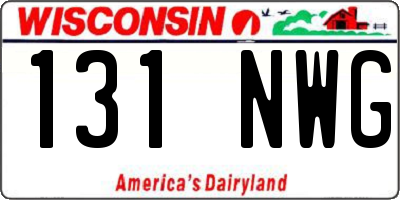 WI license plate 131NWG