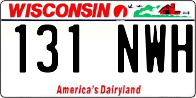 WI license plate 131NWH