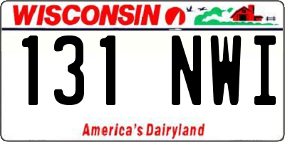 WI license plate 131NWI