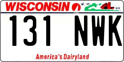 WI license plate 131NWK