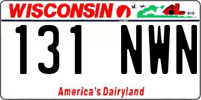 WI license plate 131NWN