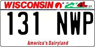 WI license plate 131NWP