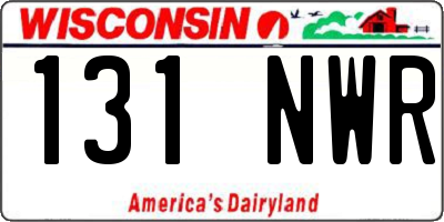 WI license plate 131NWR