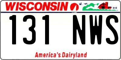 WI license plate 131NWS