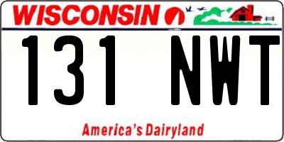 WI license plate 131NWT